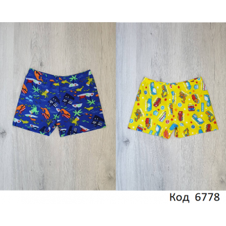 Шорти купальні для хлопчика 18-01 МІКС КОЛЬОРІВ    S/M/L  4-6років  6шт