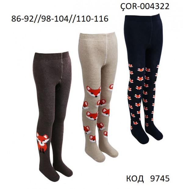 Bross Колготки махрові УНІ дитячі МАЛЮНОК ÇOR-004322  6(3)шт