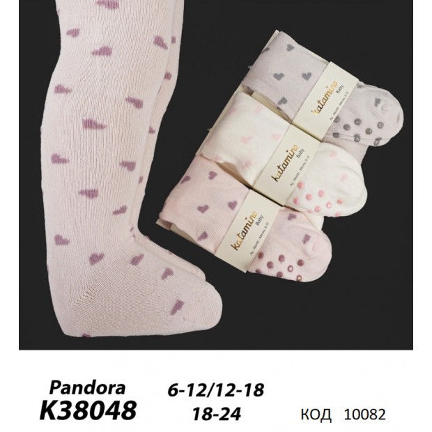 ArtiKatamino Колготки бавовняні для дівчинки ясельні ABS МАЛЮНОК К38048 МІКС   6(3)шт.