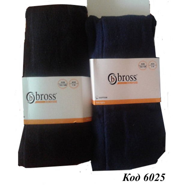 Колготки Bross ОДНОТОН.  ЧЕРНЫЙ//СИНИЙ .6(3) шт