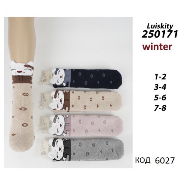 ArtiKatamino Шкарпетки махрові для дівчинки МАЛЮНОК 250171  МІКС   12(3) шт.