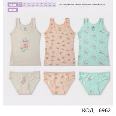 BR Набір білизни для дівчинки(майка+ТРУСИ) 4680/5678    6(3)шт.