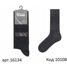 Bross Шкарпетки бавовняні чоловічі 16134 Чорний  39-42//43-45  12(3)шт.