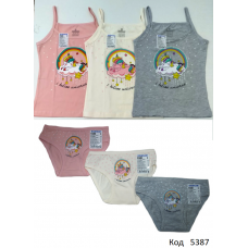 BR Набір білизни для дівчинки(майка+ТРУСИ) 4580/5580      6(3)шт.