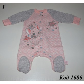 Комбинезон капитон 8КП038  девочка.56,74 4(2) шт.