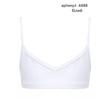 BR Топ для дівчинки 4488,01   БІЛИЙ  06,07.  12(3) шт.