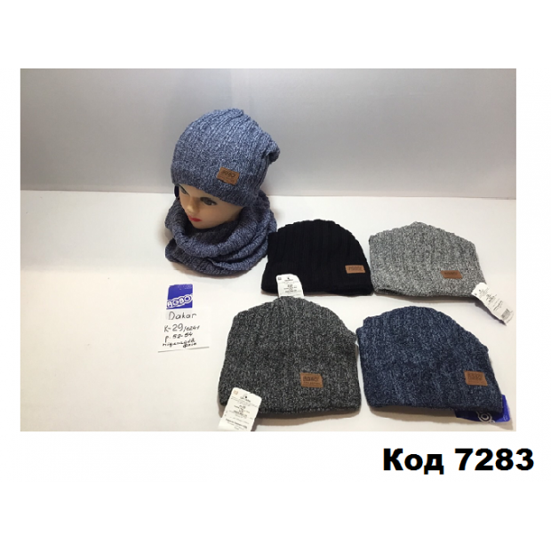 Шапка + хомут.флис.AGBO k29-1241мальч.52-54 1 шт.