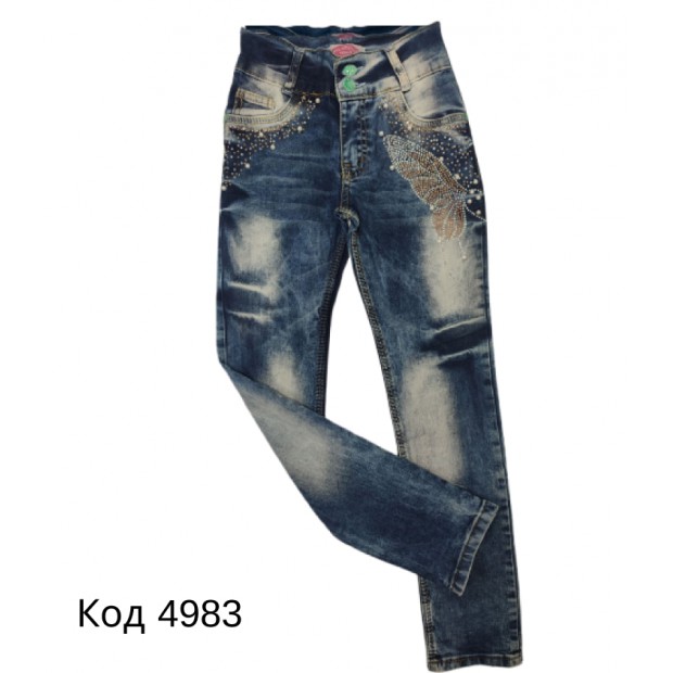 --Tr Штани для дівчинки ДЖИНС Kroush 2002 85-105   5 р.