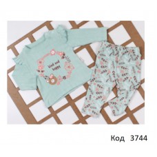 Tr Костюм для дівчинки інтерлок/рубчик PEPELİNO 5503  6,12,18,24 міс. 4 шт