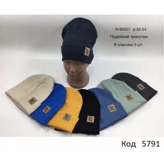 Viva Шапка подвійна для хлопчика N-90527  52-54    5шт
