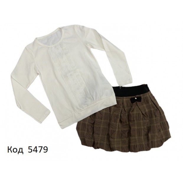 Tr Костюм для дівчинки (кофта+спідниця)  116-122,128-134  4 шт.