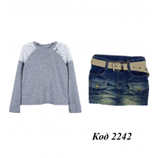 Ukr Костюм для дівчинки (кофта+спідниця)  116-128 4(3) шт.