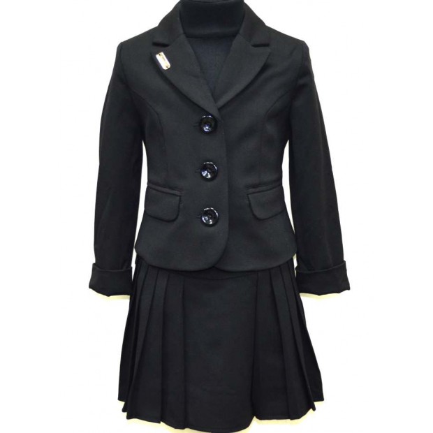 ,,Suzie116-140шерстьКОСТЮМ Піджак"Аделаіда"(4621)+Спідниця чорний116-140  5 р.