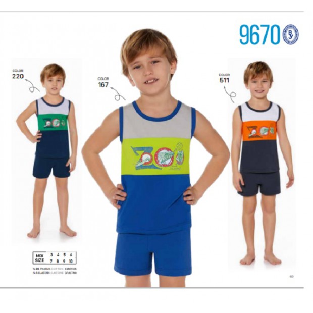 BR Костюм для хлопчика 03-06 (майка+шортиі)  9670    3-6  4шт.