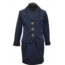 ,,Suzie116-134шерстьКОСТЮМ Піджак "Габбі"(5422)+Спідниця синій116-140 4(5) шт