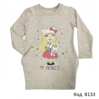 Tr Туніка для дівчинки 2-х нитка Fashion 6686  (98-128)  5 шт.