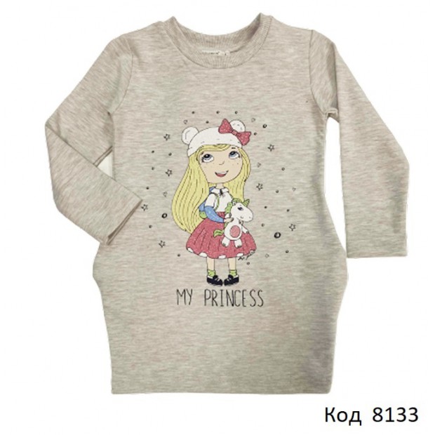 Tr Туніка для дівчинки 2-х нитка Fashion 6686  (98-128)  5 шт.