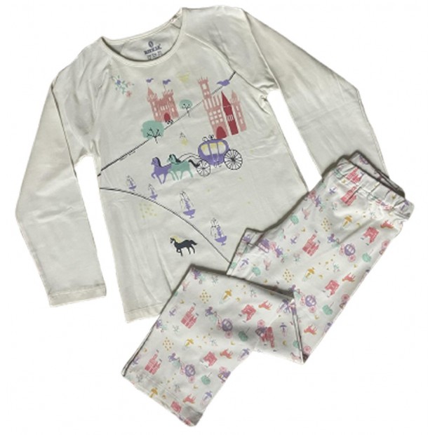 BR Піжама для дівчинки 07-10 стрейч/бавовна  9329    KREM(208)молочний 1 шт.