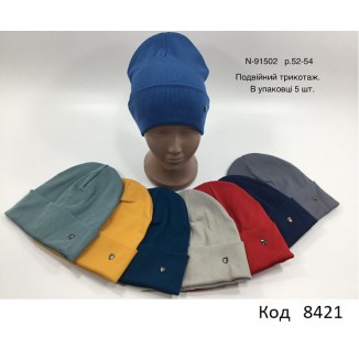 Viva Шапка подвійна для хлопчика N-91502  52-54    5шт