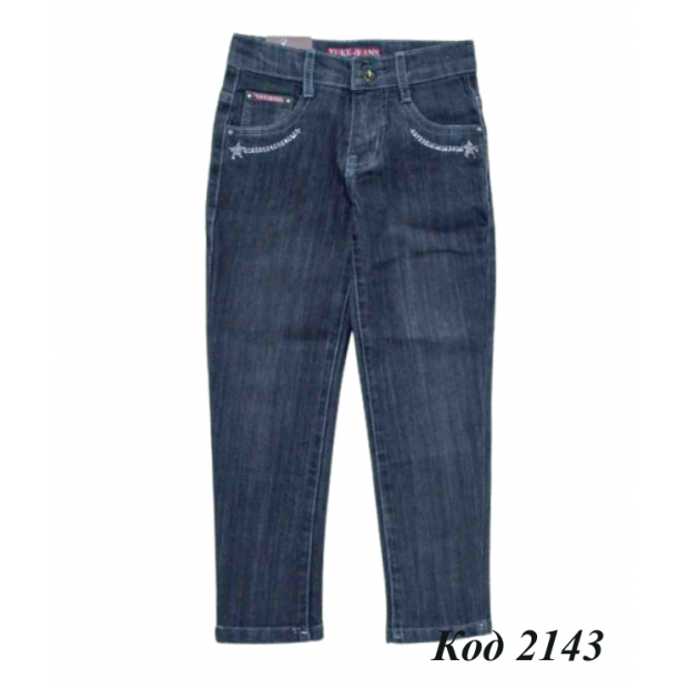 Ch Штани для дівчинки ДЖИНС Yuke 505  чорний   17-21 . 5 р.