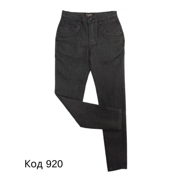 Ch  Джинси для дівчинки Yuke чорно-сірі .21-25 (134-158) 5 шт