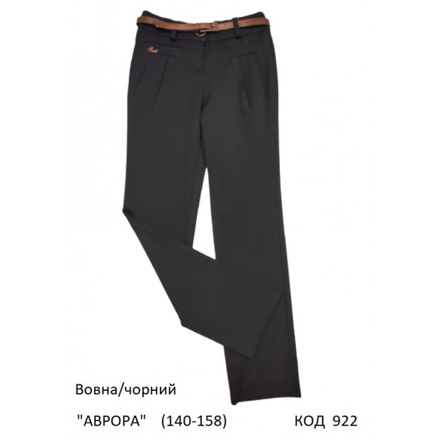 SuzieБр 140-158шерсть Брюки для дівчинки "АВРОРА" чорний 140-152  4(3)шт.