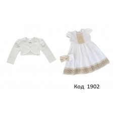 Bts Сукня інтерлок "Аріна-2" з БОЛЕРО БІЛИЙ  74,80,86 3шт