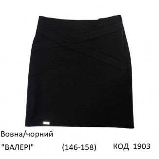 SuzieЮб 146-158шерсть Спідниця Юб37708-17 "ВАЛЕРІ" чорний  146-158 3 шт