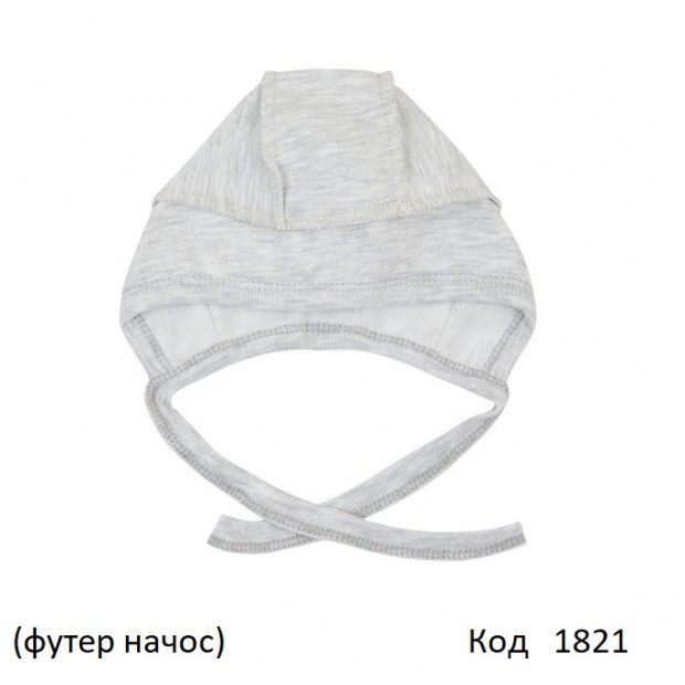 ЛяЛя Чепчик футер 13ФТ005    39,41 сірий меланж  5 шт