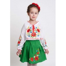 Ukr Вишиванка для дівчинки 4318 машинна вишивка 140-158 4 шт.
