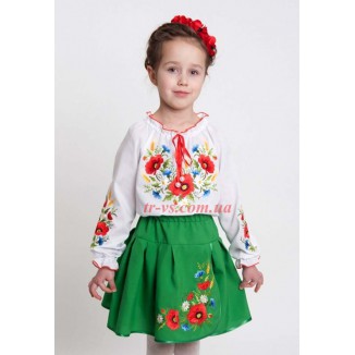 Ukr Вишиванка для дівчинки 4318 машинна вишивка 140-158 4 шт.