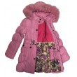 Ch Пальто зимове для дівчинки синтапон на флісі 2С-К (0152-0176)розовий 134-158  5(1) шт