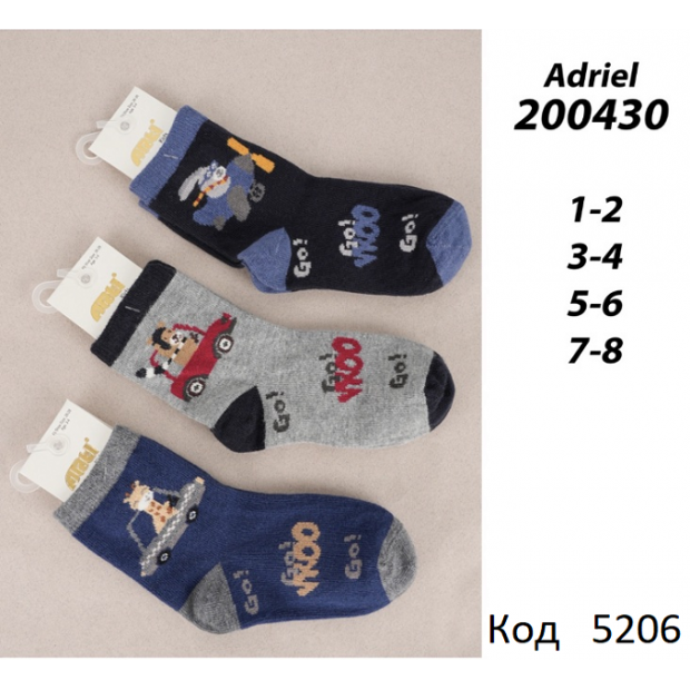 ArtiKatamino Шкарпетки бавовняні для хлопчика МАЛЮНОК 200430 Мікс кольорів  12(3) шт.