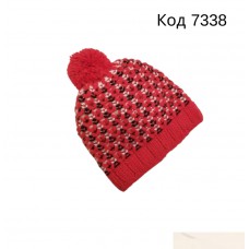 AKAZ Шапка в'язана на флісі для дівчинки  56  5(3) шт