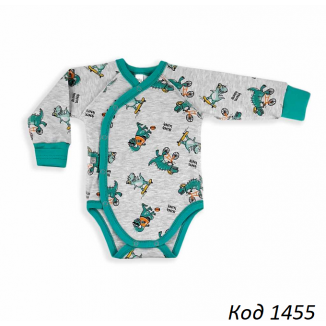 MarioKids Боді інтерлок "ДІНО"  56,62,68  3шт