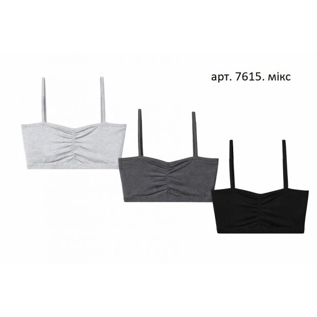 BR Топ для дівчинки 7615,99   СІРИЙ//ТЕМНО-сірий/ЧОРНИЙ   06,07,08    6(3) шт.