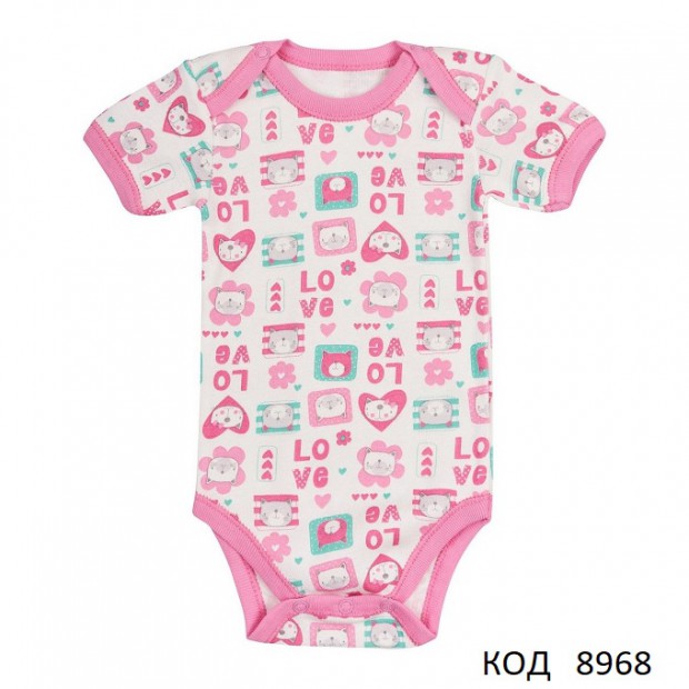 ЛяЛя Боді рібана для дівчинки 5А20   62,68,74   3шт