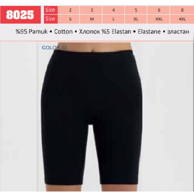 BR Велосипедки жіночі 8025.02  ЧОРНИЙ S-4XL 6(3) шт
