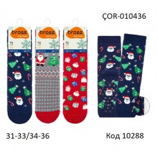 Bross Шкарпетки махрові дитячі НОВИЙ РІК ÇOR-010436  ABS  МІКС 12(3) шт.