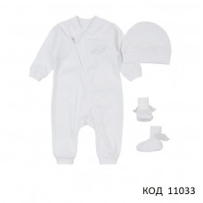 ЛяЛя Набір для хрещення К8ІН011 (Комбінезон+шапочка+пинетки).56,62,68,74  1шт