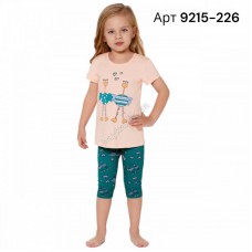 BR Костюм для дівчинки 03-06 (футболка+бриджі)  9215   CAMASIR SOMON(226)персик  1шт.