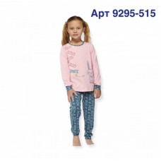 BR Піжама для дівчинки 03-06 стрейч/бавовна  9295    3-6 KOYU SOMON(515)темний-персик 1 шт.