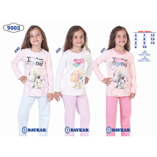 BR Піжама для дівчинки 07-10 стрейч/бавовна  9003    7-10  4 шт.