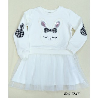 Платье стрейч девочка Fashion 6698   (098-128  5 шт.
