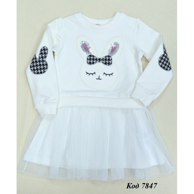 Платье стрейч девочка Fashion 6698   (098-128  5 шт.