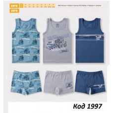 BR Набір білизни для хлопчика(майка+боксери) 2378/3378       6(3)шт.
