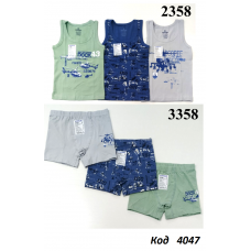 BR Набір білизни для хлопчика(майка+боксери) 2358/3358     6(3)шт.