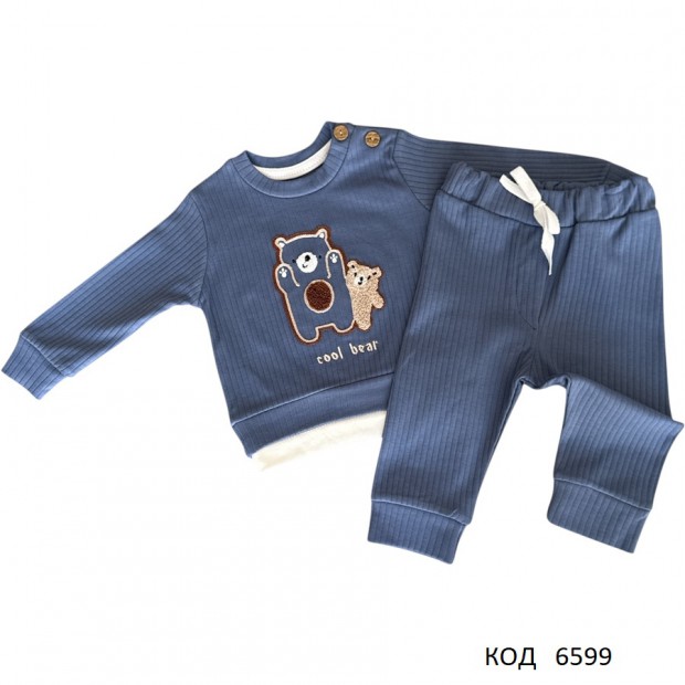 Tr Костюм для хлопчика інтерлок JNF 2023223  9-12-18 міс.  3 шт.