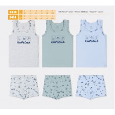 BR Набір6 білизни для хлопчика(майка+боксери) 2414/3414   .6(3)шт.