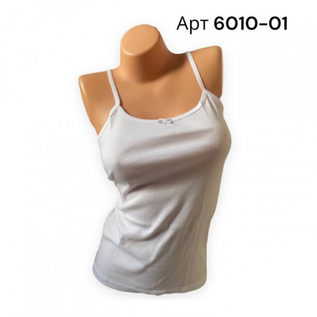 BR Майка жіноча 6010,01  БІЛИЙ         6(1)шт.